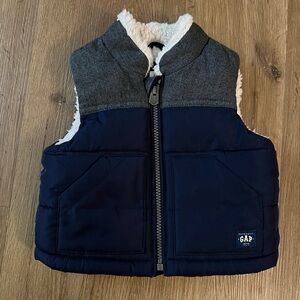 Baby GAP Kids Navy and Gray Vest